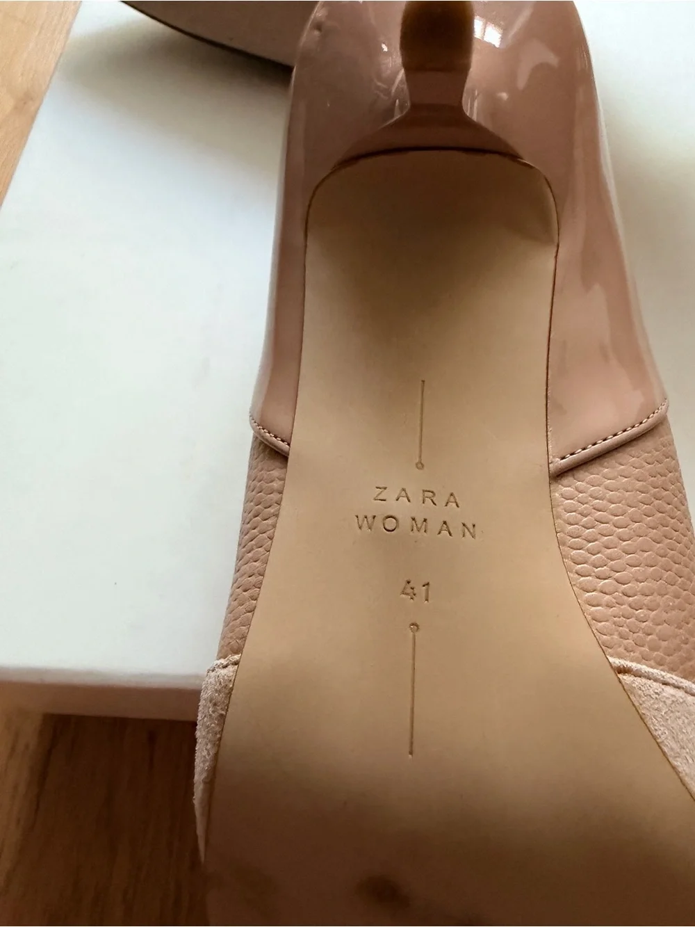 Zara Blush Nude Pointed-Toe Pumps S10/41